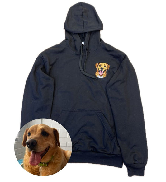 Hoodie Personalizado · Retrato de Mascota Bordado